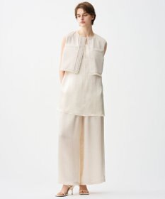 uncrave リネンライクツイル ジレブラウス