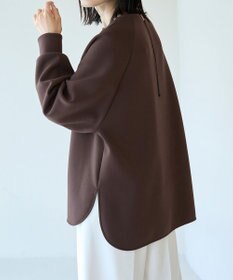 UNFILO L 【野呂佳代さん着用】BEAUTY FORM JERSEY バックZIPプルオーバー