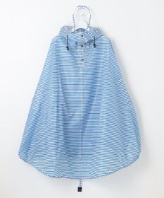 MOONBAT 【撥水】FLAT PURE サイクル レインポンチョ ボーダー 自転車 収納袋付き