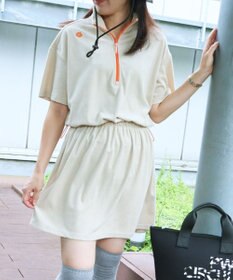 PW CIRCULUS GOLF 【WOMEN】パイル ハーフジップ モックネック ワンピース ゴルフウェア レディース