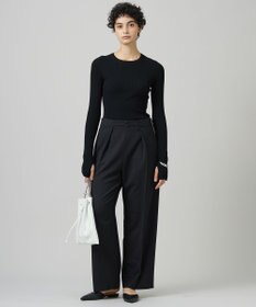 ICB L 【CLASSY.1月号掲載・洗える】ハイゲージリブベーシック プルオーバーニット