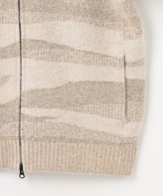 JOSEPH ABBOUD MOUNTAIN 【イタリア糸使用/軽量】ブークレーカモフラージュ  ニット ブルゾン