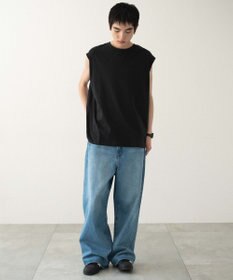 WEGO 【ユニセックス着用ITEM/MLサイズ展開/綿100%】スリーブレスコットンT