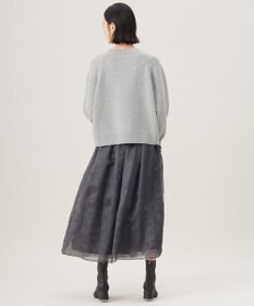 自由区 【洗える】シアーパネルエンブロイダリー スカート