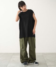 WEGO 【ユニセックス着用ITEM/MLサイズ展開/綿100%】スリーブレスコットンT