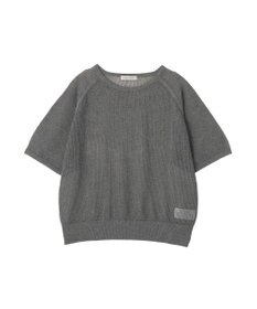 Green Parks メッシュ５分袖ニットプルオーバー