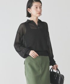 AMERICAN HOLIC メタルライクニットポロ