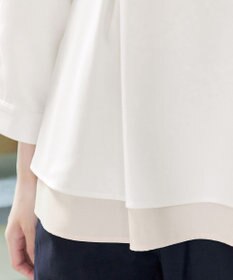 Tiaclasse L 【洗える】レイヤードヘムペプラムブラウス