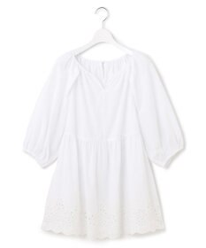 23区 【SLOW/洗える】エンブロイダリーレース ブラウス