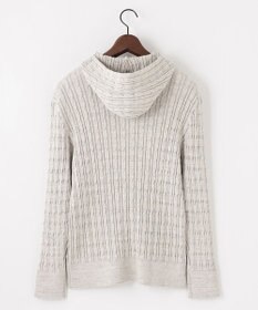 JOSEPH ABBOUD 【オリジナルオーガニックコットン使用/サスティナブル】JOE COTTONケーブル ニットパーカー