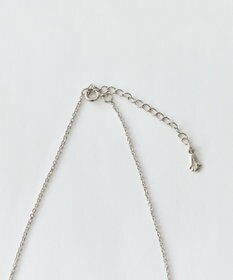 Phoebe 2wayスタイリッシュクロスカーブパールブローチネックレス　シルバー