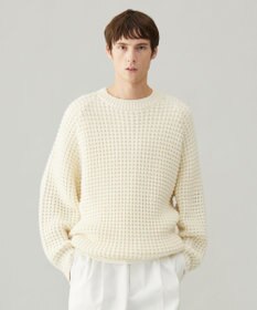 UNFILO MENS 【男女兼用】ウールポップコーン クルーネック ニット