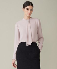 ICB 【WEB限定カラーあり・速乾・洗える】BackSatinAmunzen スカーフタイブラウス