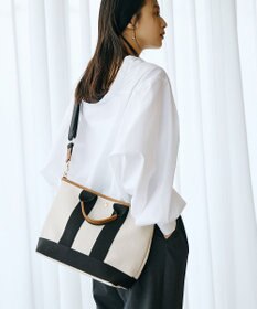 TOPKAPI 【Breath TOPKAPI】スコッチグレイン ネオレザー トート バッグ ショルダー付き M