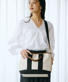 TOPKAPI 【Breath TOPKAPI】スコッチグレイン ネオレザー トート バッグ ショルダー付き M