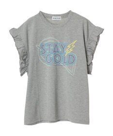 Green Parks ・ＤｏｕｂｌｅＦｌａｇｓ　フリルショルダープリントＴＥＥ