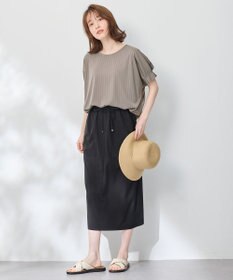 ANY 【洗濯機可】タックスリーブドルマンTシャツ