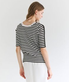 BEIGE， JULIE / コットンシルク 2WAY半袖ニット