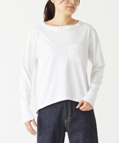 caqu caqu x good on long sleeve pocket tee リラックスフィットポケットTシャツ