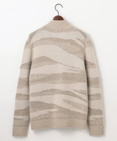 JOSEPH ABBOUD MOUNTAIN 【イタリア糸使用/軽量】ブークレーカモフラージュ  ニット ブルゾン