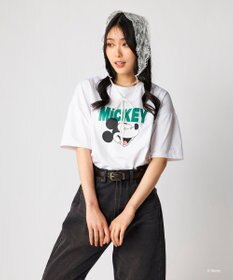OP／FILA 【Ocean Pacific】ミッキー/水陸両用オーバーサイズTシャツ/レディース