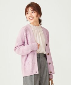 ANY SIS 【洗える】スフレケーブルミックス カーディガン