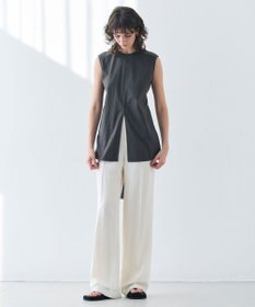 BEIGE， 【洗える】BERNARD / リネンストレートフルレングスパンツ