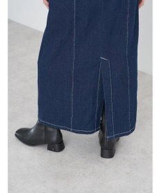 earth music&ecology スクエアネックデニムワンピース