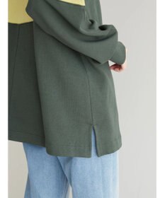 AMERICAN HOLIC ハーフＺＩＰ配色切り替え裏毛チュニック