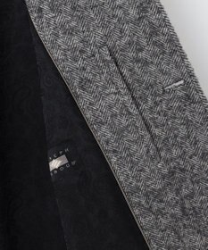 JOSEPH ABBOUD 【軽量/JAPANファブリック】アルパカヘリンボン ステンカラー コート