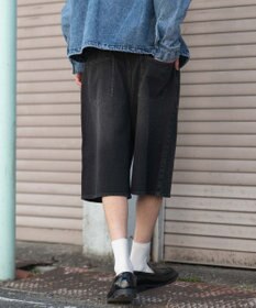 WEGO 【ユニセックス着用ITEM/SMLサイズ展開】スーパーバギーデニムショーツ