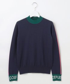 23区GOLF 【WOMEN】レーヨンストレッチカラーブロックニット