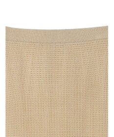 Green Parks ２ｗａｙ　メッシュ編みニットＩラインスカート（ペチ付き）