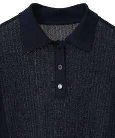 AMERICAN HOLIC メタルライクニットポロ