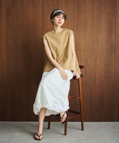 #Newans 【洗える】スクエアシルエットノースリーブカットソー