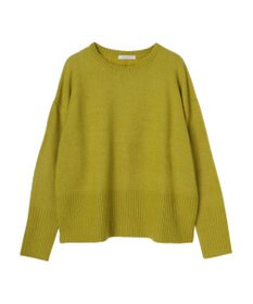 Green Parks ｆｕｗａっとメランジ袖リブ長めニットプルオーバー