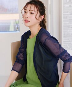 Tiaclasse シアーショートカーディガン