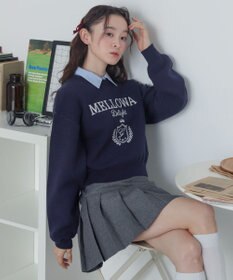 WEGO シャツドッキングジャガードニット