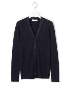 ICB L 【洗える】 エクストラファインメリノリブ Vネックカーディガン