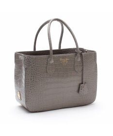 A.D.M.J. 【牛革】クロコダイル型押しトート32cm(Dカン付)