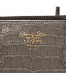 A.D.M.J. 【牛革】クロコダイル型押しトート32cm(Dカン付)