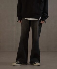 WEGO ボタンフライローライズフレアデニム