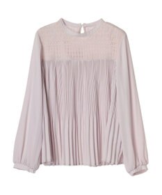 earth music&ecology レースプリーツブラウス