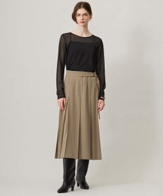 ICB L 【洗える】 マットトリコットチュール シアーカットソー