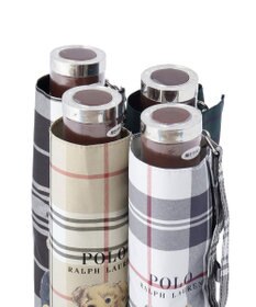 MOONBAT 【軽量】POLO RALPH LAUREN 晴雨兼用日傘 折りたたみ傘 チェック／遮光 遮熱 UV 簡単開閉