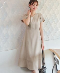 Tiaclasse L ピンタックステッチワンピース