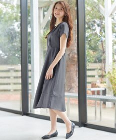 Tiaclasse L ピンタックステッチワンピース