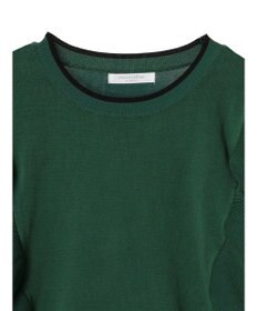 Green Parks 配色フリルニットプルオーバー