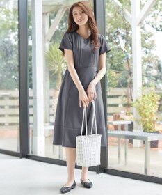 Tiaclasse L ピンタックステッチワンピース