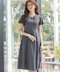 Tiaclasse L ピンタックステッチワンピース